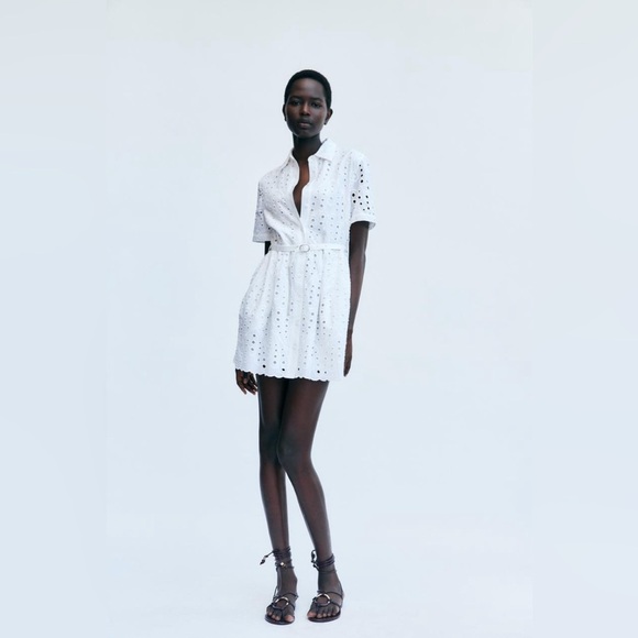 Zara Dresses & Skirts - COPY - EMBROIDERED EYELET MINI DRESS ZW COLLECTION